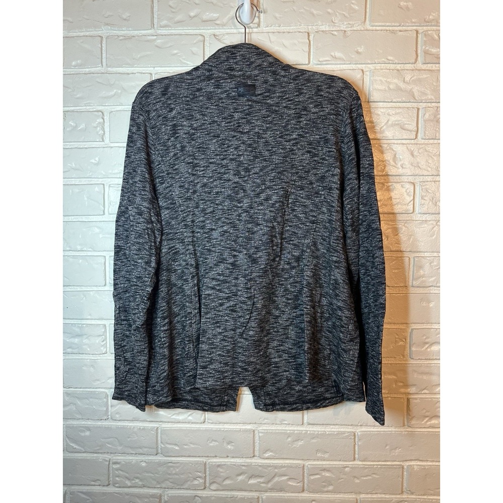 New GH Bass Woman Black Heather Diagonal Full Zip Sweatshirt Knitβ Jacket 2XL - Picture 2 of 8